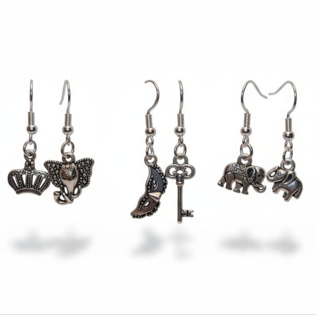 Nwt Bundle Of 3 Pairs Of Adorable Stainless Steel Dangling Earrings!!